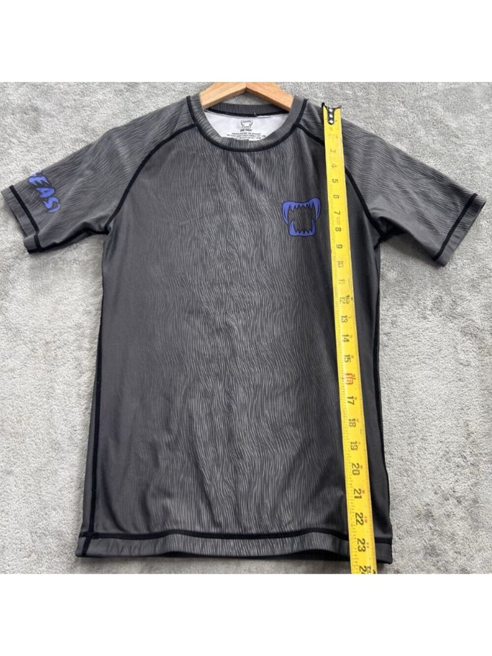 Mat Beast Shirt Mens XS Black Panther Short Sleeve Rashguard BJJ MMA Training - Picture 3 of 10